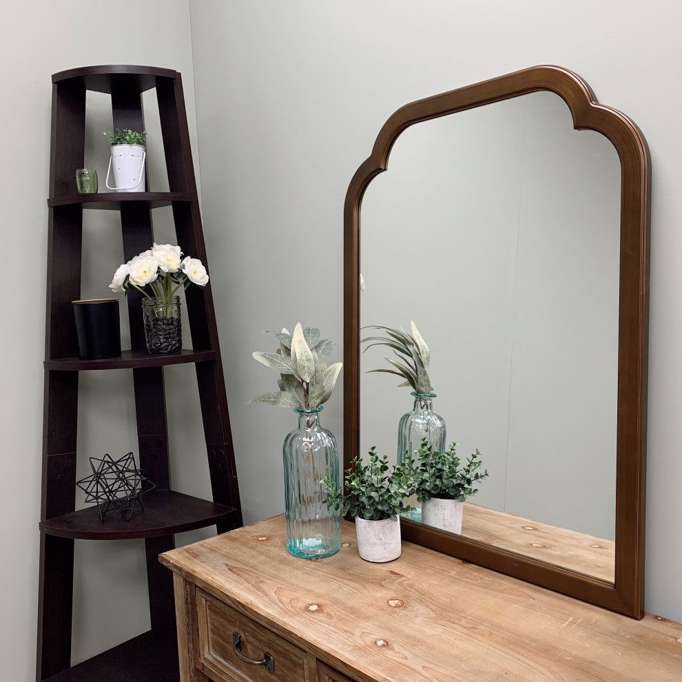 Pescara Framed Vanity Mirror, Clover Cathedral, 24.4"x32.4", Autumn Bronze