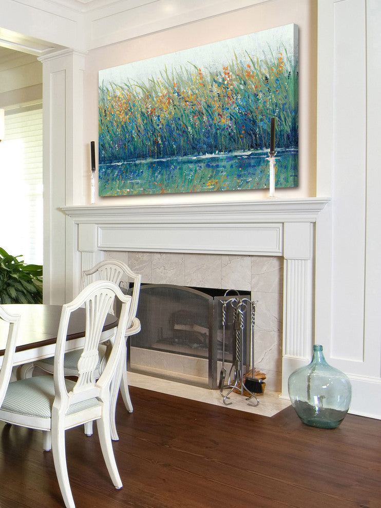 "Wildflower Reflection II" Painting Print on Wrapped Canvas, 18"x12"