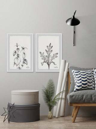 Nettle and Eucola Diptych, 2-Piece Set, 24x36 Panels