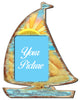 Sailboat Picture Frame Ornament set of 2