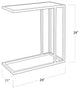 Echelon Sofa Hugger Table, Natural Brass