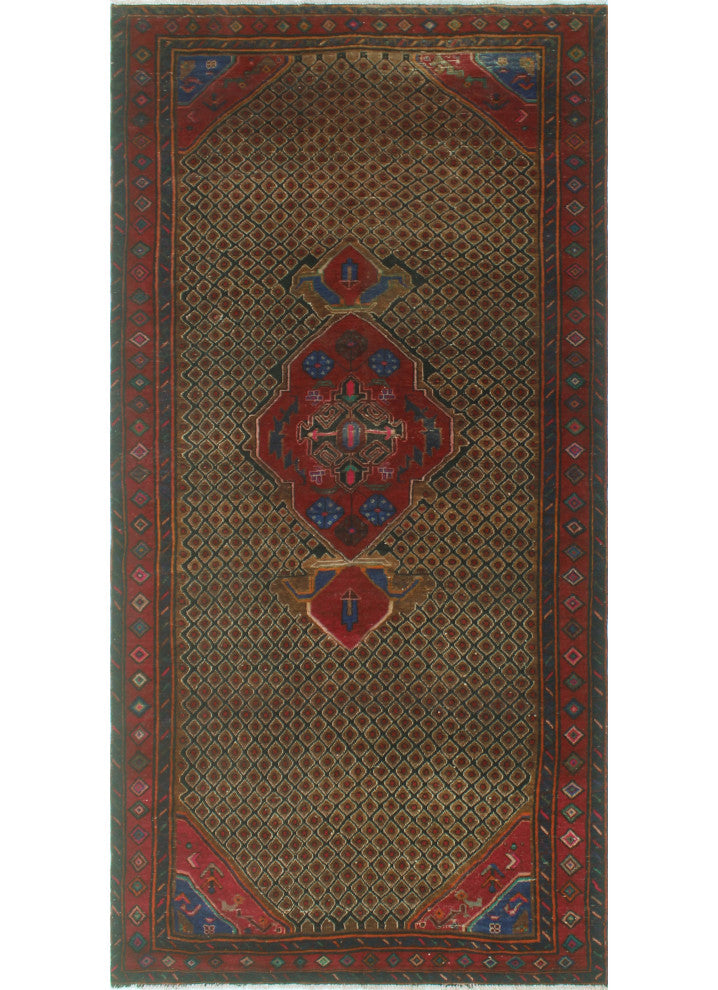 Fine Vintage Distressed Kwabena Brown Rug