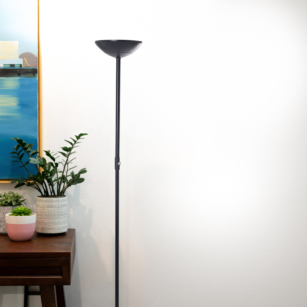 Brightech SkyLite LED Torchiere Floor Lamp "“ Bright for Reading, Black