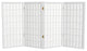 3' Tall Window Pane Shoji Screen, White, 4 Panels
