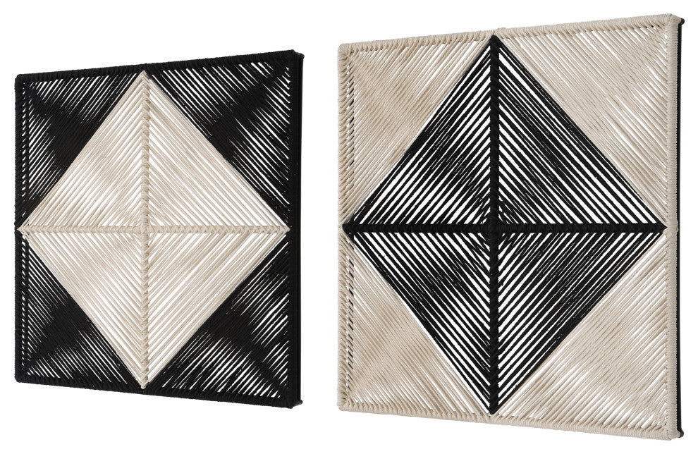 Uttermost 04330 Seeing Double Rope Wall Squares Set of 2