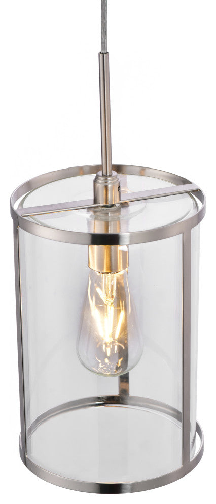 Lazzur Baise 1 Light 7" Satin Nickel Pendant