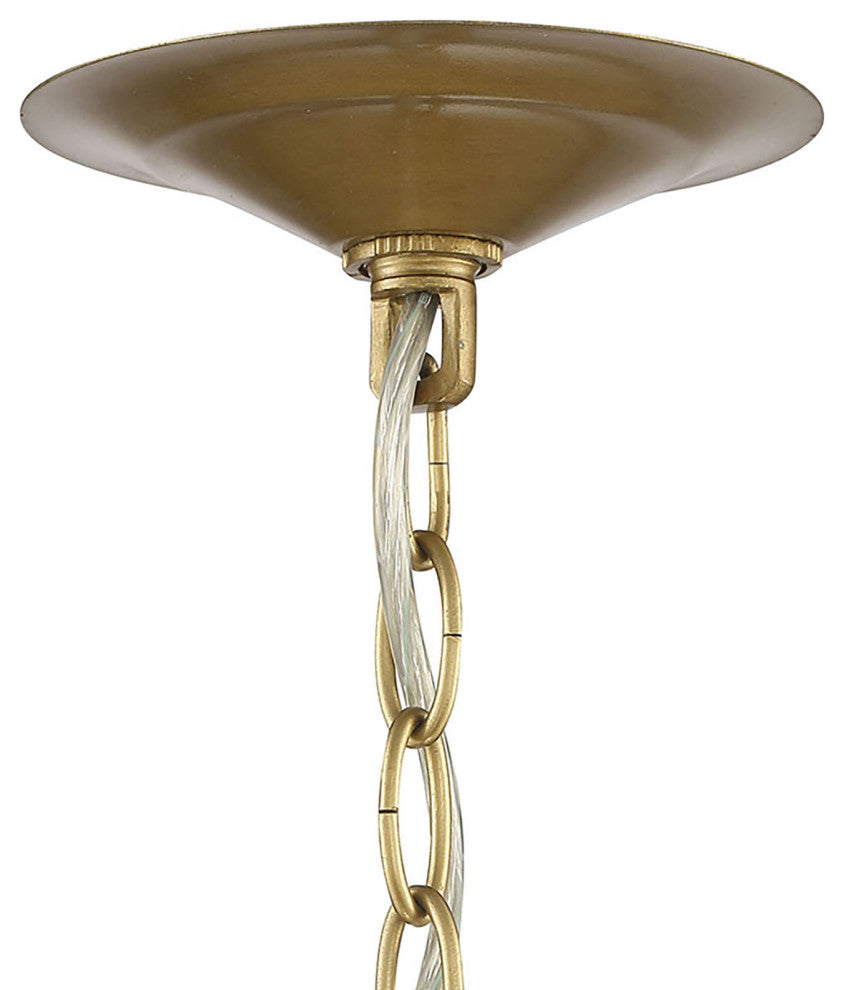 Lark 6-Light Round Statement Brass and Crystal Chandelier
