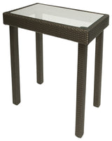 Karsyn Wicker Counter Height Bar Table, Brown