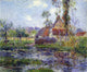 Gustave Loiseau Hendreville by the Eure River, 20"x25" Gallery Wrapped Canvas