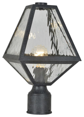 Crystorama Brian Patrick Flynn for Glacier 1-Light Black Small Post, Water Glass