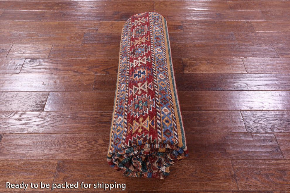5' 8" X 7' 10" Super Kazak Khorjin Hand-Knotted Wool Rug - Q12853
