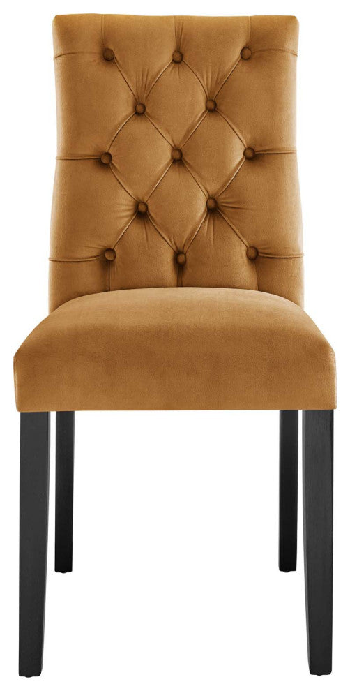 Duchess Performance Velvet Dining Chairs, Set of 2, Cognac