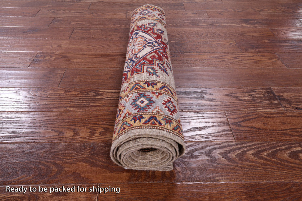2' 8" X 9' 1" Runner Super Kazak Hand Knotted Wool Rug - Q12840