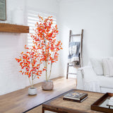 7ft. Autumn Birch Artificial Fall Tree
