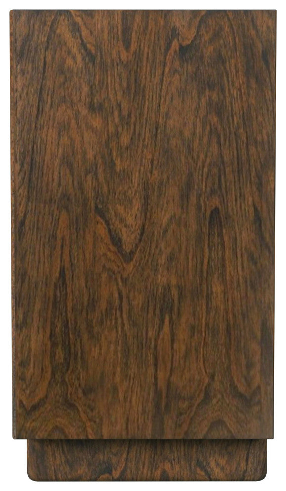 Halmstad Wood Panel 3 Drawer Narrow Nightstand, Walnut