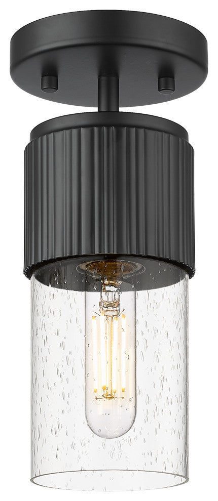 Innovations Bolivar 1 5" Flush Mount Matte Black