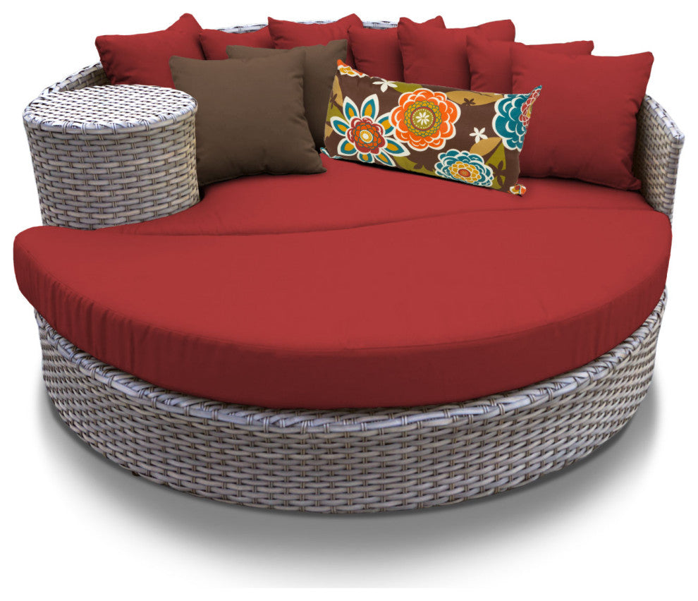 Oasis Circular Sun Bed, Outdoor Wicker Patio Furniture
