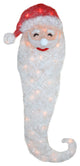 39" Lighted Sisal Santa Face Christmas Yard Art Decoration