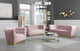 Bellini Velvet Upholstered Loveseat, Pink