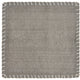 Embroidered Edge Square Place Mat, Gray