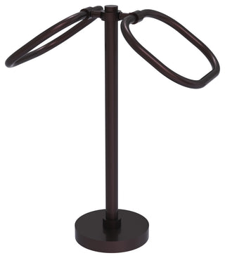Two Ring Oval Guest Towel Holder, Antique Bronze