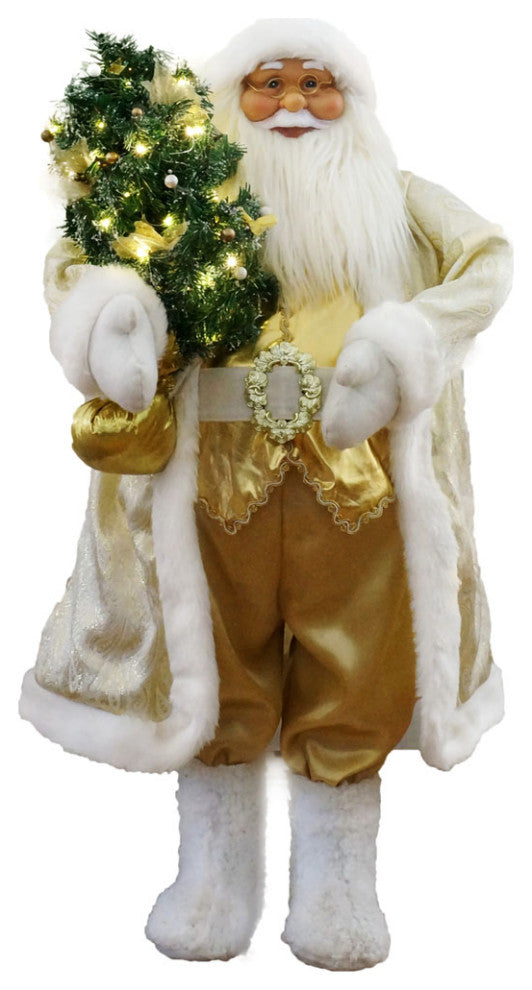 36" Music and Motion Santa With Christmas Tree