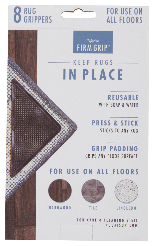 Nourison Area Rug Gripper Set of 8 Black Indoor Area Rug
