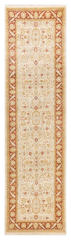 Saharanpur, One-of-a-Kind Hand-Knotted Area Rug Ivory, 3'1"x10'7"