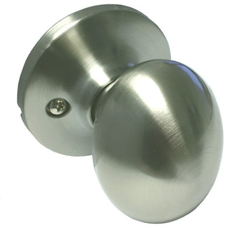 Oval Door Knob, Satin Nickel, Dummy