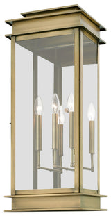 Princeton 3 Light Antique Brass Outdoor Extra Large Wall Lantern