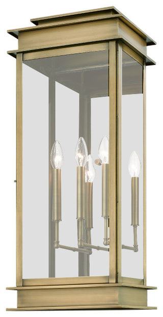 Princeton 3 Light Antique Brass Outdoor Extra Large Wall Lantern