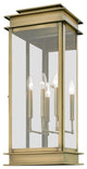 Princeton 3 Light Antique Brass Outdoor Extra Large Wall Lantern