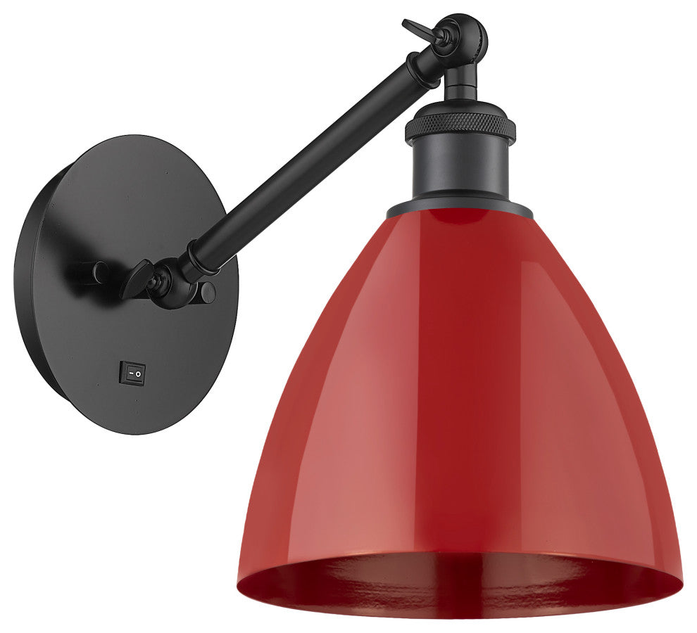 Innovations 317-1W-BK-MBD-75-RD-LED 1-Light Sconce, Matte Black