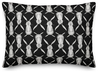 Modern Grey Bunnies 14x20 Lumbar Pillow Cover