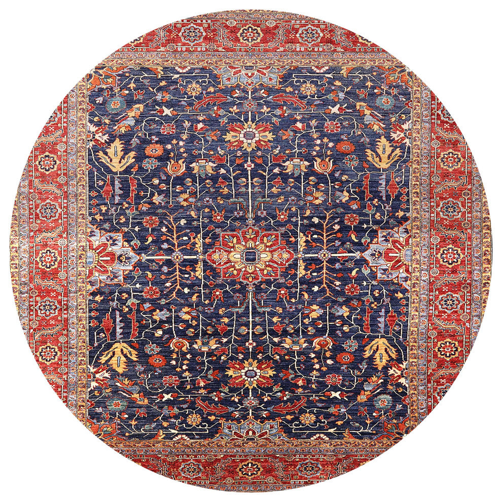 Ahgly Company Indoor Round Mid-Century Modern Area Rugs, 3' Round