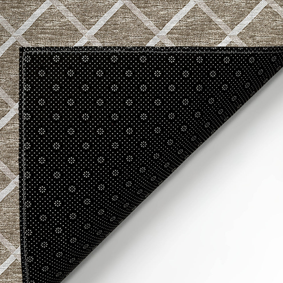 Indoor/Outdoor York YO1 Taupe Machine Washable 10' x 10' Rug