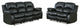 Homelegance Cranley 2-Piece Living Room Set, Black Leather