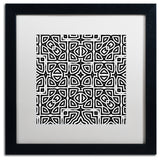 Color Bakery 'Alhambra' Art, Black Frame, White Matte, 16"x16"