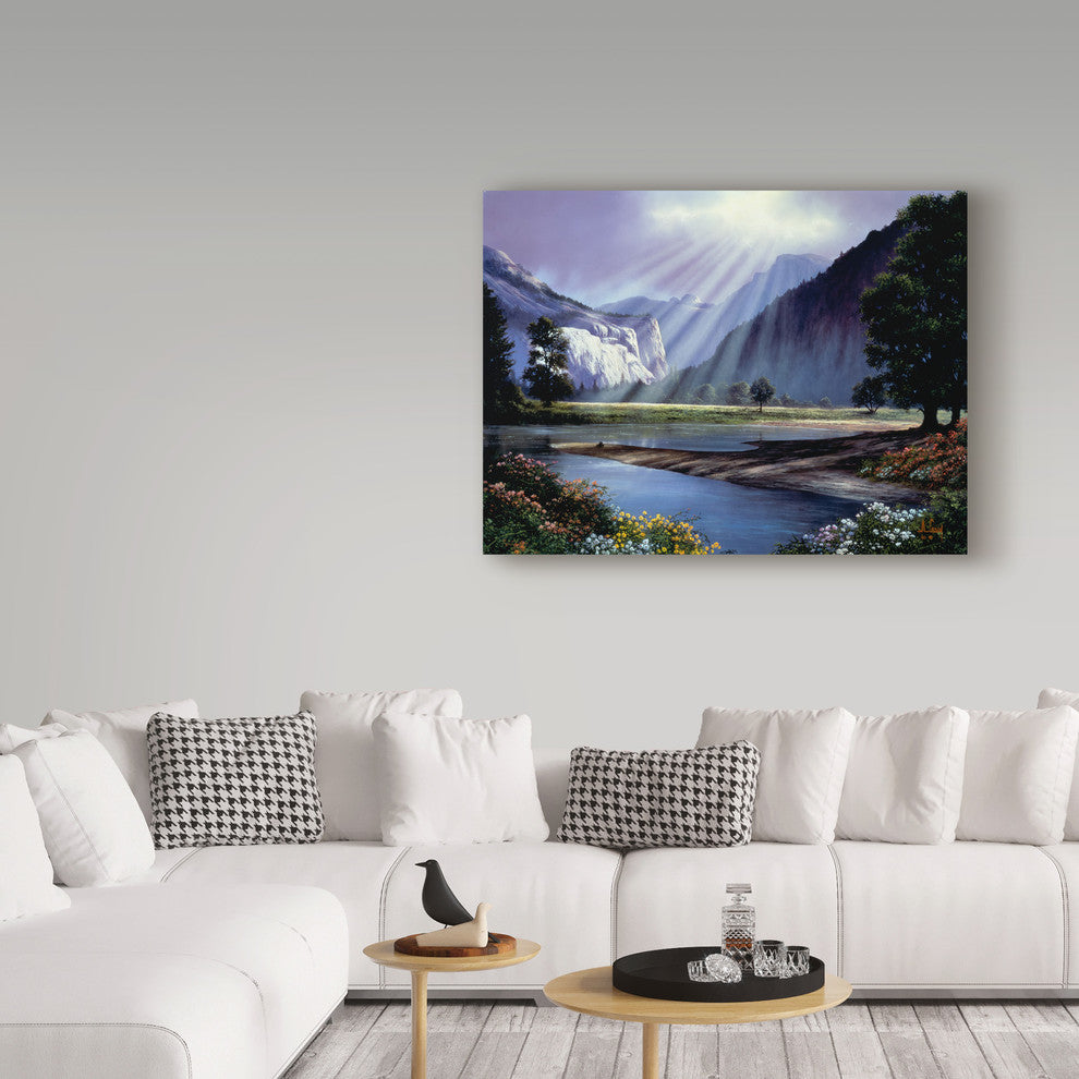 "Light Over Mountain Scene" by Anthony Casay, Canvas Art, 24"x18"