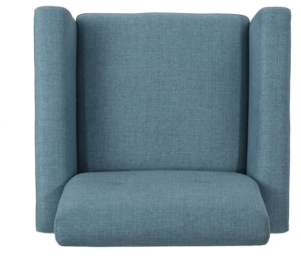 GDF Studio Sierra Mid Century Fabric Club Chair, Blue