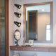 3 Light 26" Bath Vanity Light, Modern Brass With Matte Black Shade