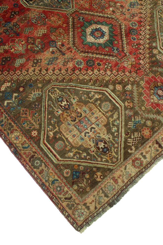 Semi-Antique Guven Red Rug