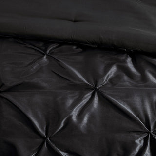 Madison Park Laurel 7 Piece Tufted Comforter Set in Black