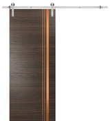 Sturdy Barn Door 36 x 96 | Planum 1010 Chocolate Ash with  | 6.6FT