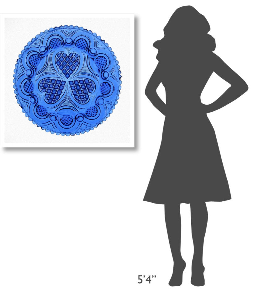 "Roman Rosette Tea Plate" Print 19th Century American Glassmaker, 32"x32"