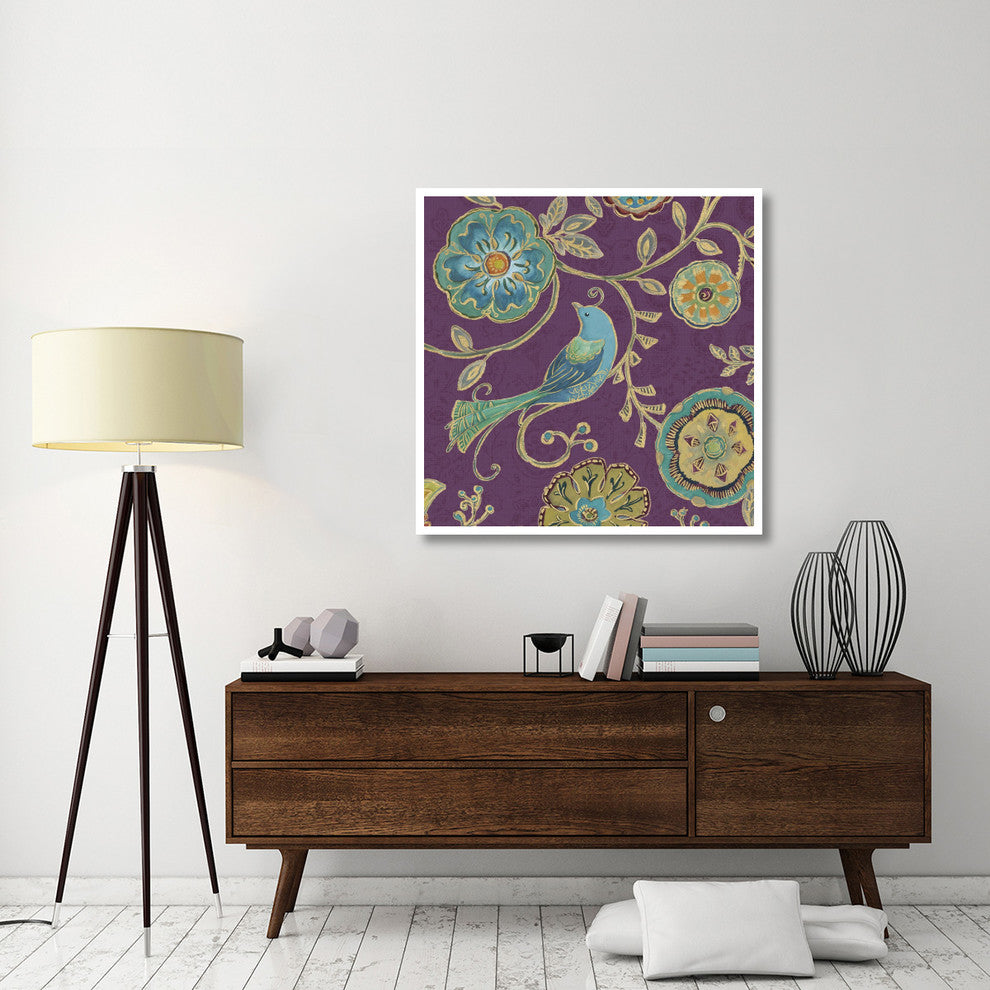 "Bohemian Wings VII Aubergine" Digital Paper Print by Daphne Brissonnet, 42"x42"