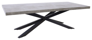 Mixx Hunter Dining Table, Black Frame, Dark Gray Top