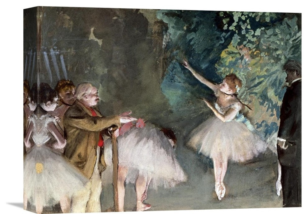 "Repetition de Ballet" Stretched Canvas Giclee by Edgar Degas, 16"x12"