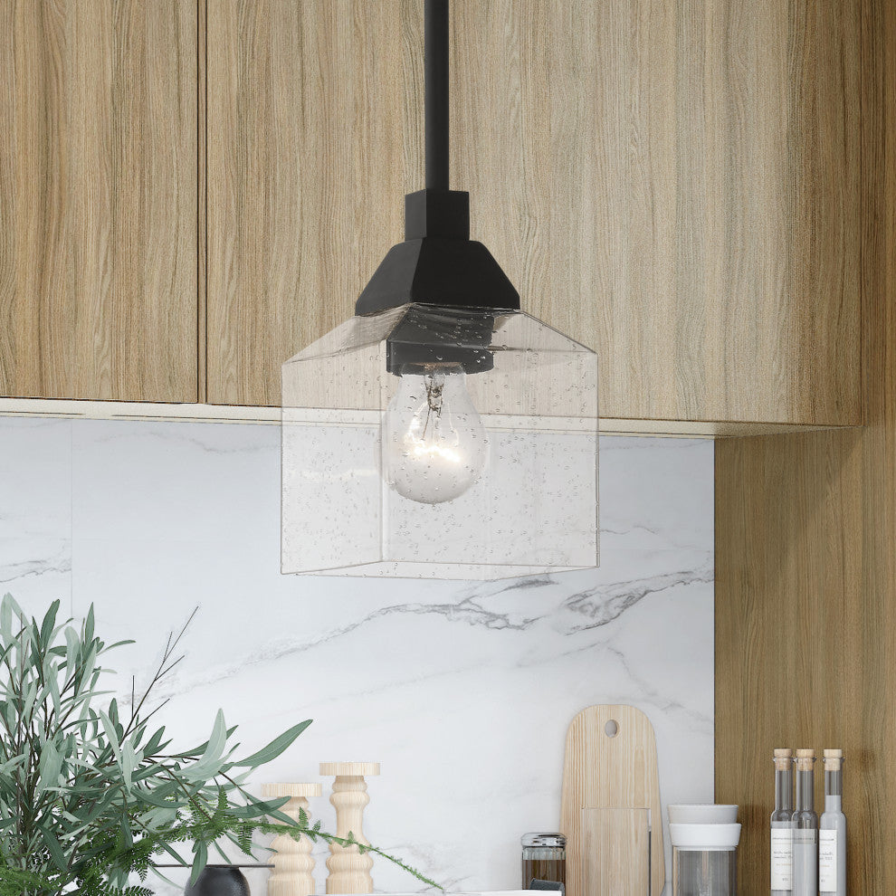 Aragon 1 Light Black Mini Pendant