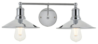 Chrome Finish 2-Light Wall Sconce